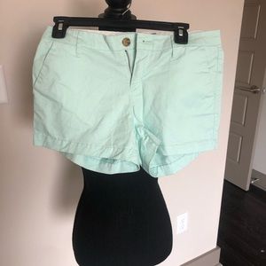Old navy chino teal/light blue size 0 shorts